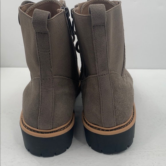 Crown Vintage Beige Leather Ankle Boots Size 10 - Picture 4 of 10